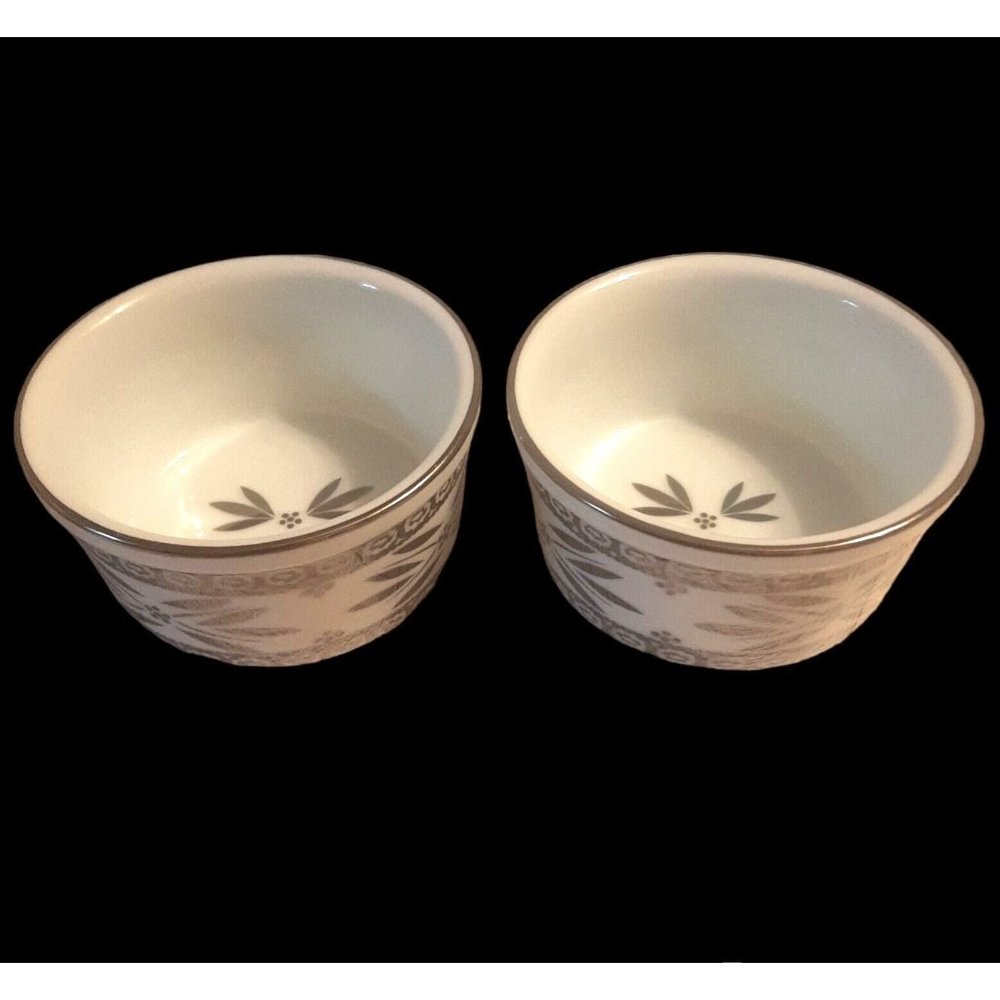 2 Temptations Old World Elite Silver Ramekins Holiday Elegant EUC
